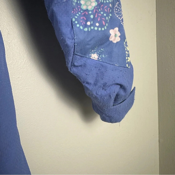 L.L. Bean Girls Medium 8-10 Coat Blue Hood Ski Full Zip Outdoor Warm - Picture 2 of 6